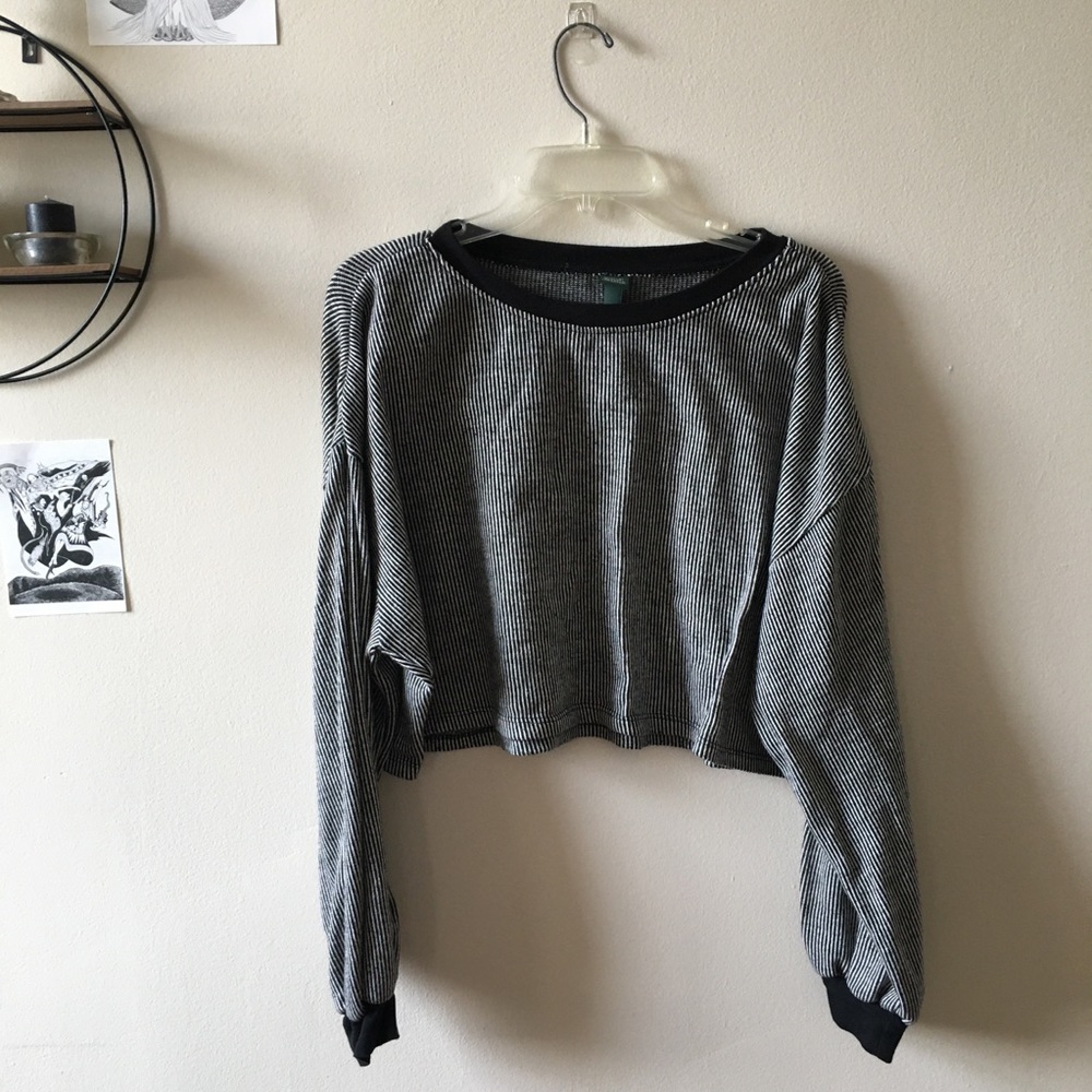 black and white sweater